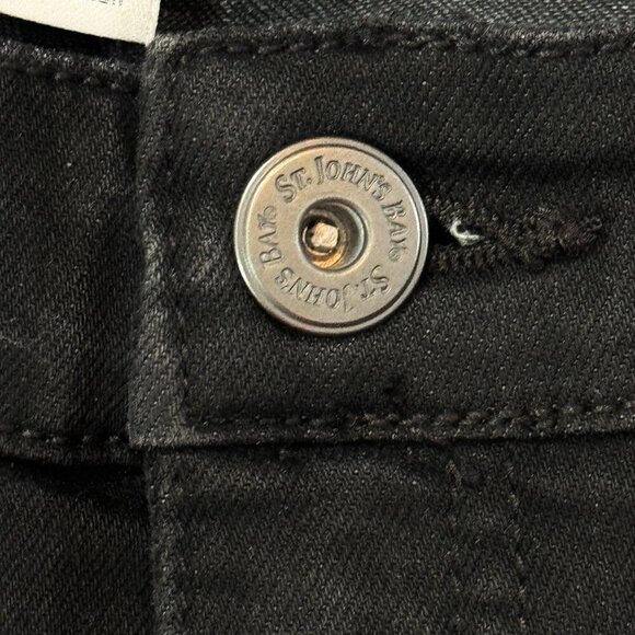 St. Johns Bay Jeans Womens 24W Black Bootcut Secretly Slender Mid-Rise Pants NEW - Picture 3 of 16